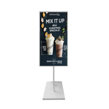 Full color hd display 55 inch floor stand led outdoor digital signage media player 4k